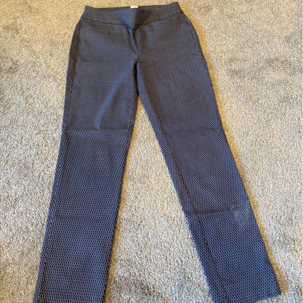 Chico's Navy Patterned Trousers - image 2